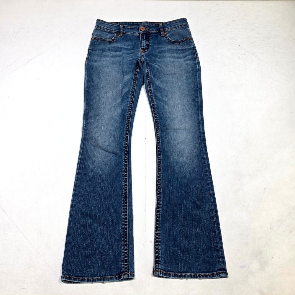 Buffalo David Bitton Hope Bootcut Jeans Womens 27 Blue Low Rise Stretch Denim